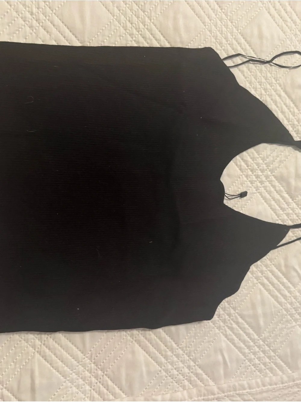Zara Black Ribbed Racerback Tank - Picture 3 of 3